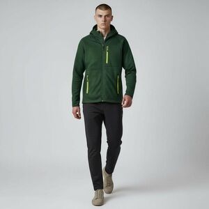 Zakti Activewear Men's Excel Fleece Hoodie Dark Green Size Large NWT